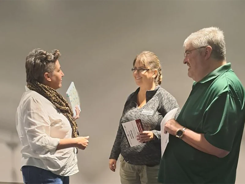 Steve and Michelle Arriola talking Karla Redus of Compassion United